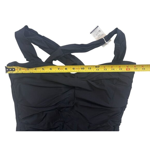 Summer Mae Women's Black Tummy Control One Piece  Lined Swim Dress Size XXL - Picture 9 of 12